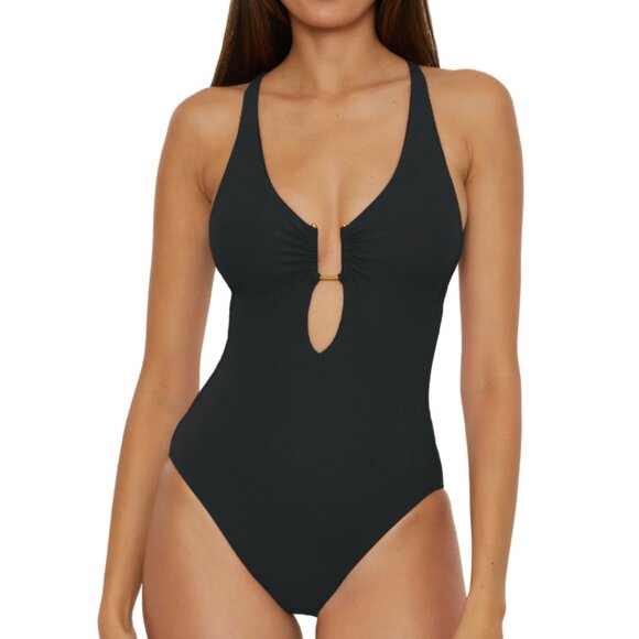 NEW with Tags Becca Modern Edge One Piece in Black Size Large - Picture 1 of 8